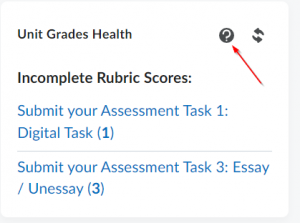 Units grade health widget